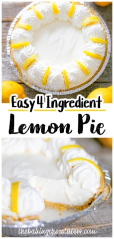 4 Ingredient No Bake Lemon Pie