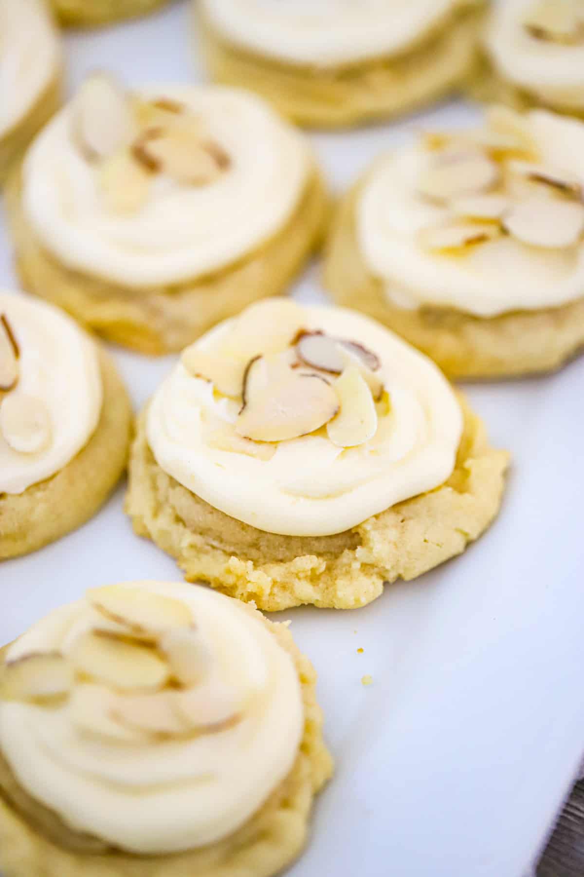 Soft Almond Cookies with Almond Buttercream