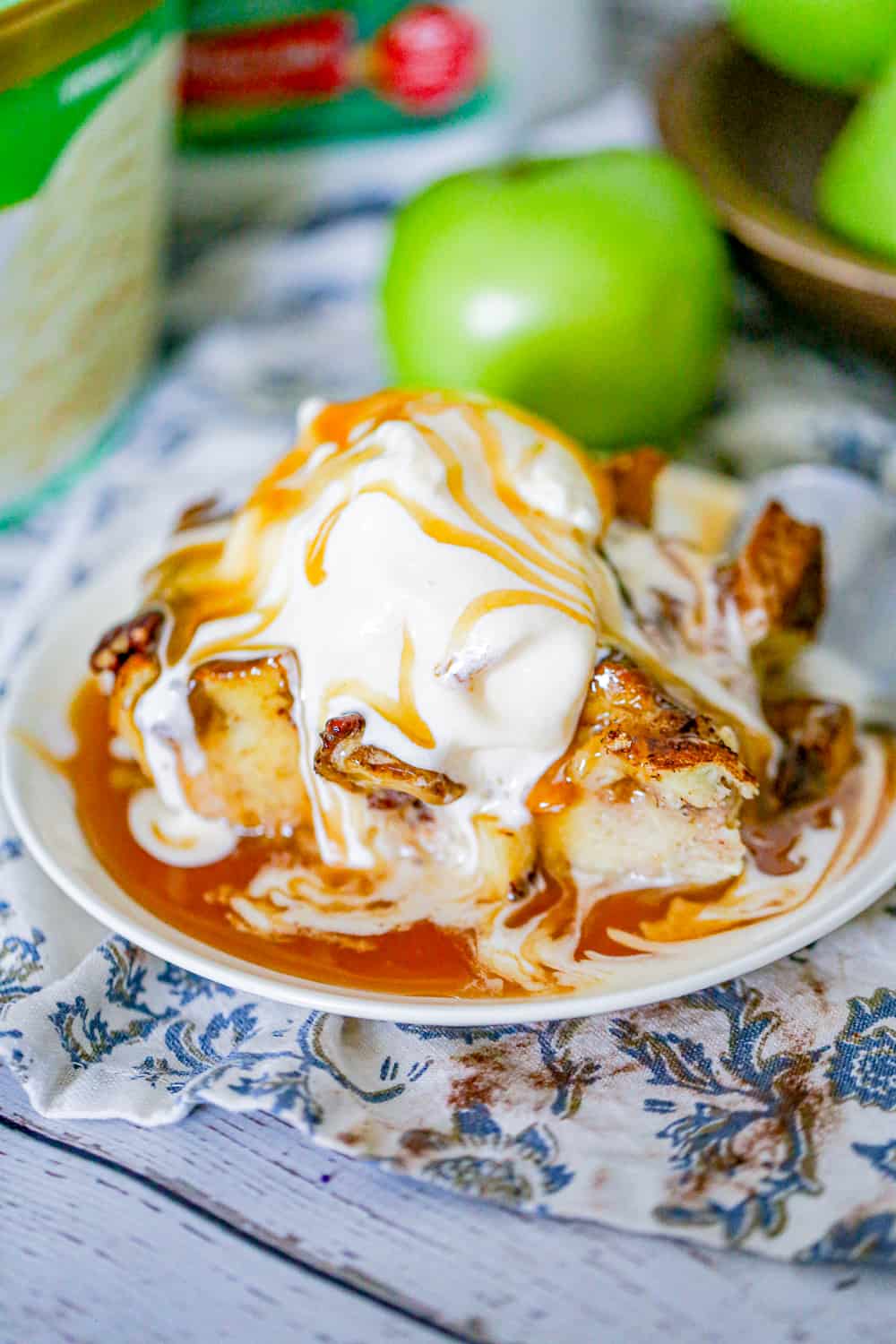 Easy Apple Bread Pudding