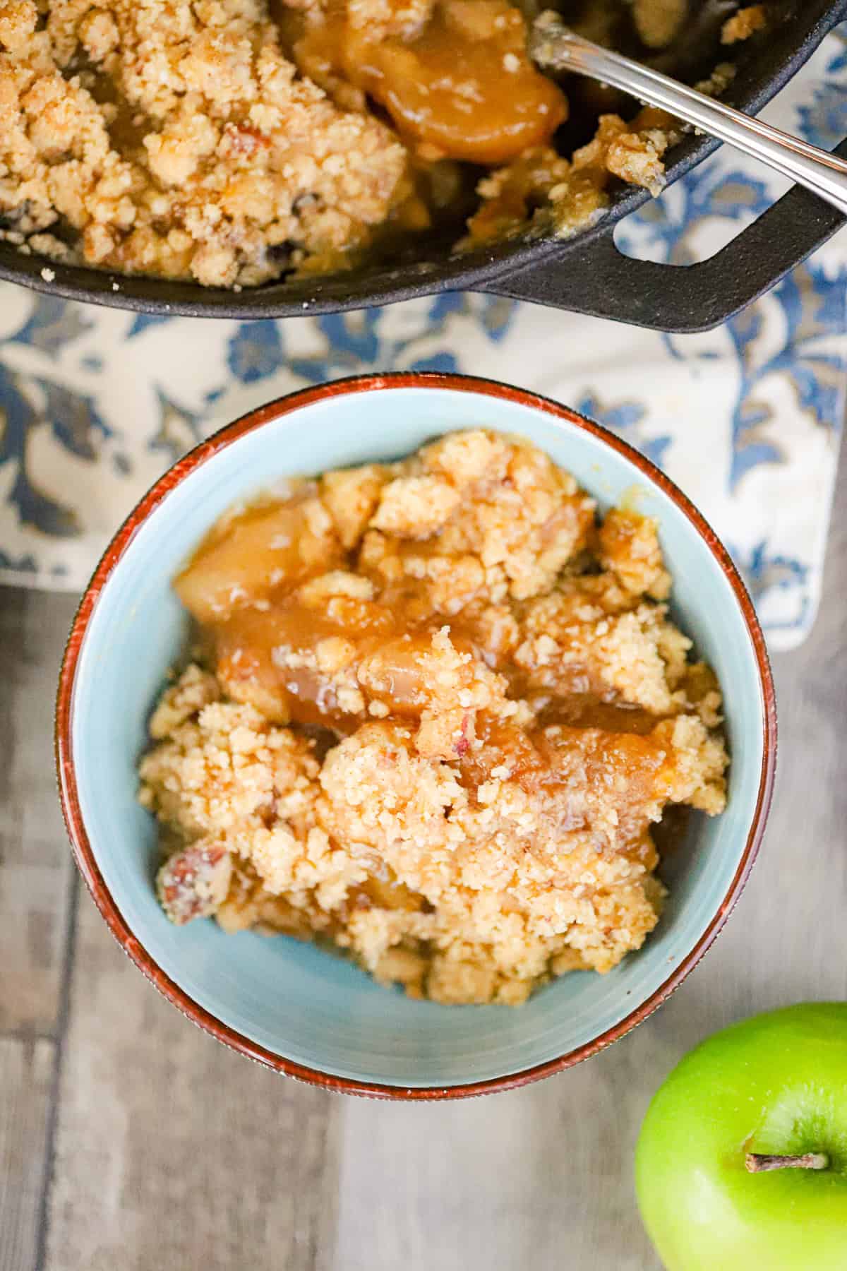 ingredients for apple crisp with caramel