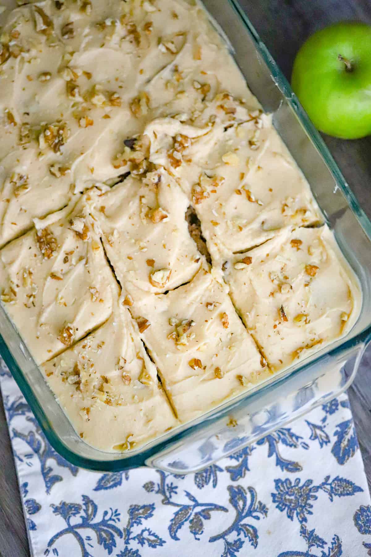 Apple Spice Cake with Caramel Frosting
