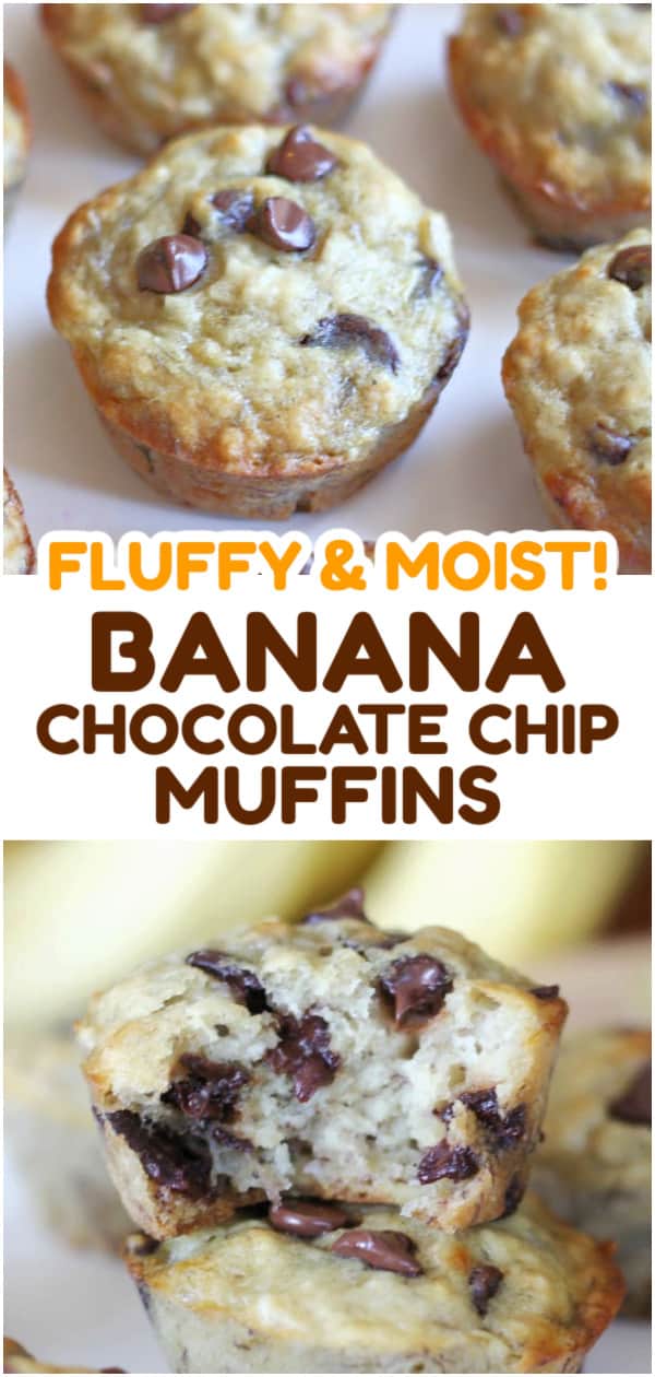 Perfect Banana Chocolate Chip Muffins!