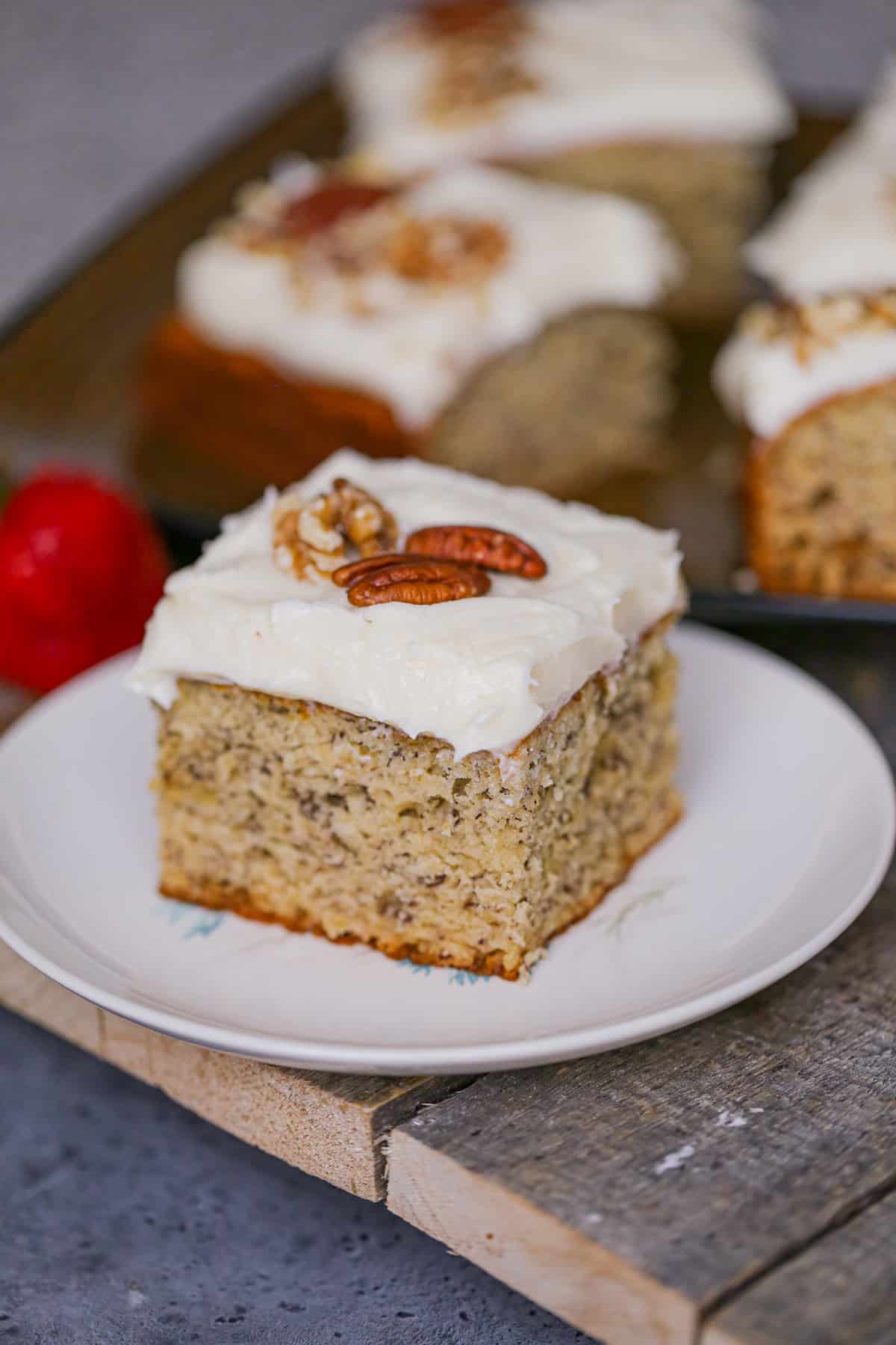 Banana Snack Cake with Cream Cheese Frosting
