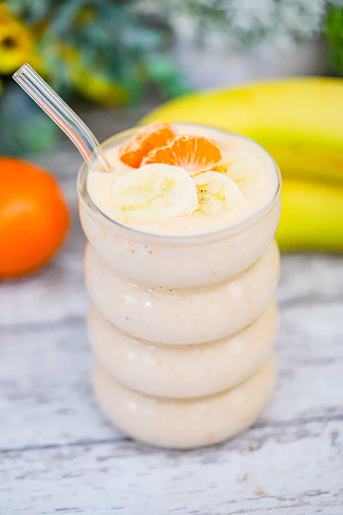 Banana Orange Cottage Cheese Smoothie - Protein Packed