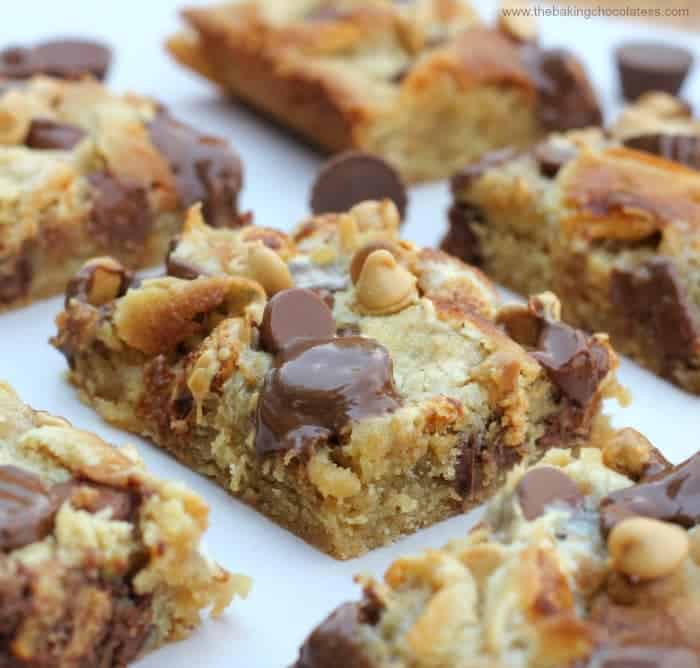 Disappearing Reese's Marshmallow Chocolate Chip Blondies