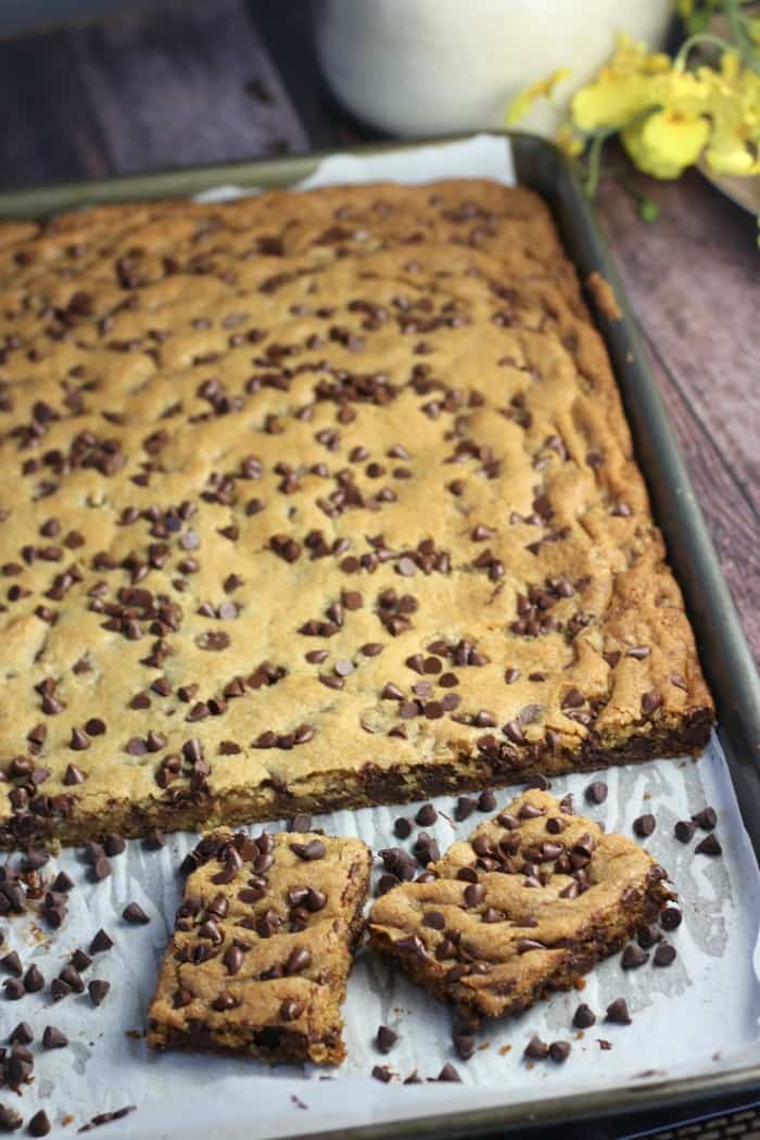 Sheet Pan Perfect Chocolate Chip Cookie Bars Chocolate Chip Cookie Bars