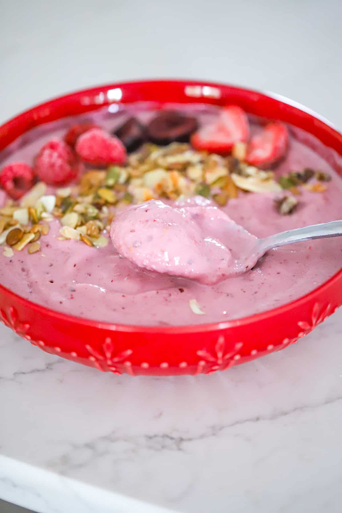 ingredients for berry yogurt bowl