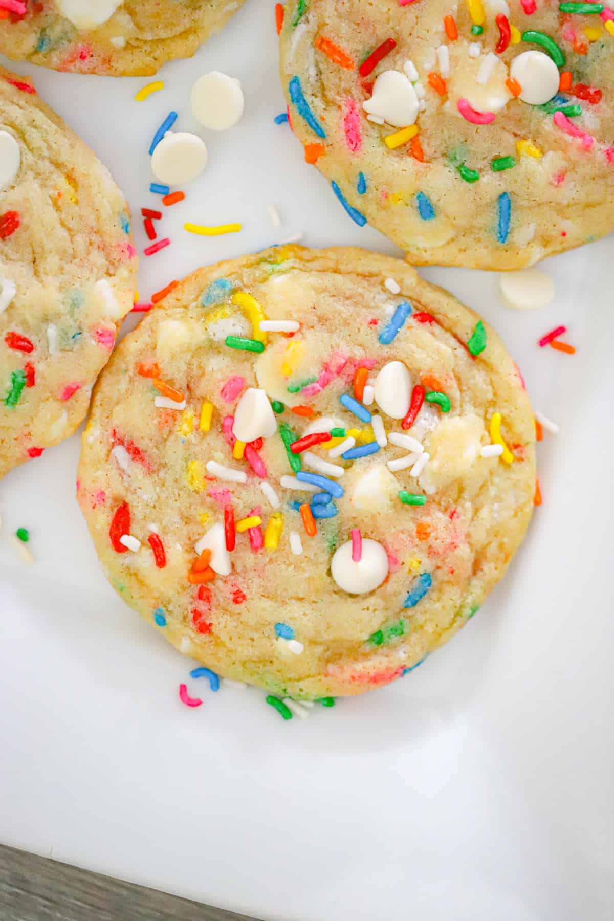 funfetti white chocolate chip cookie recipe