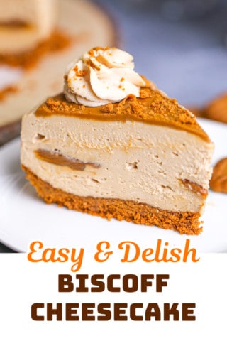 Easy No Bake Biscoff Cheesecake