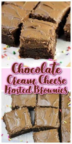 OMG! Chocolate Cream Cheese Frosted Brownies