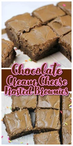 OMG! Chocolate Cream Cheese Frosted Brownies