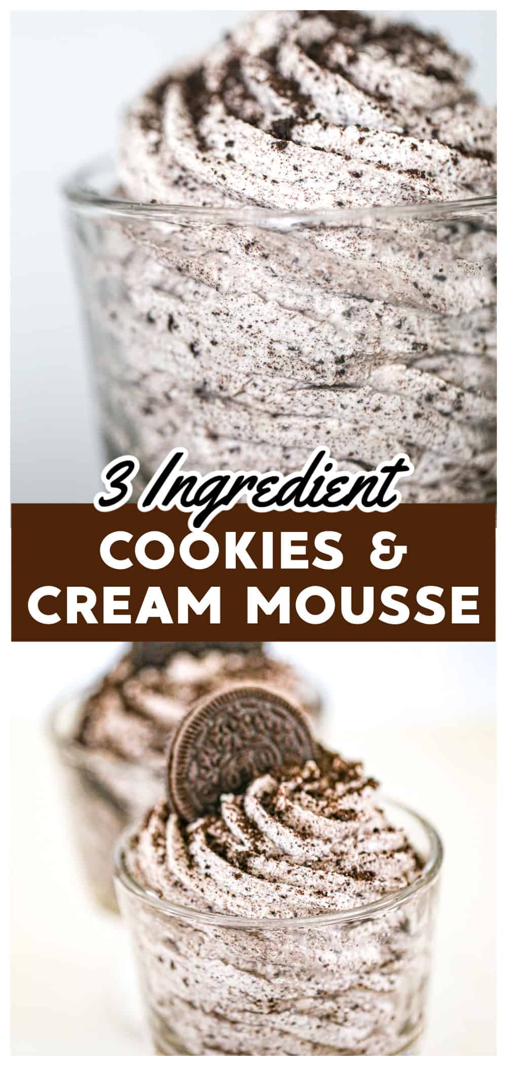 Cookies and Cream Mousse - 3 Ingredients