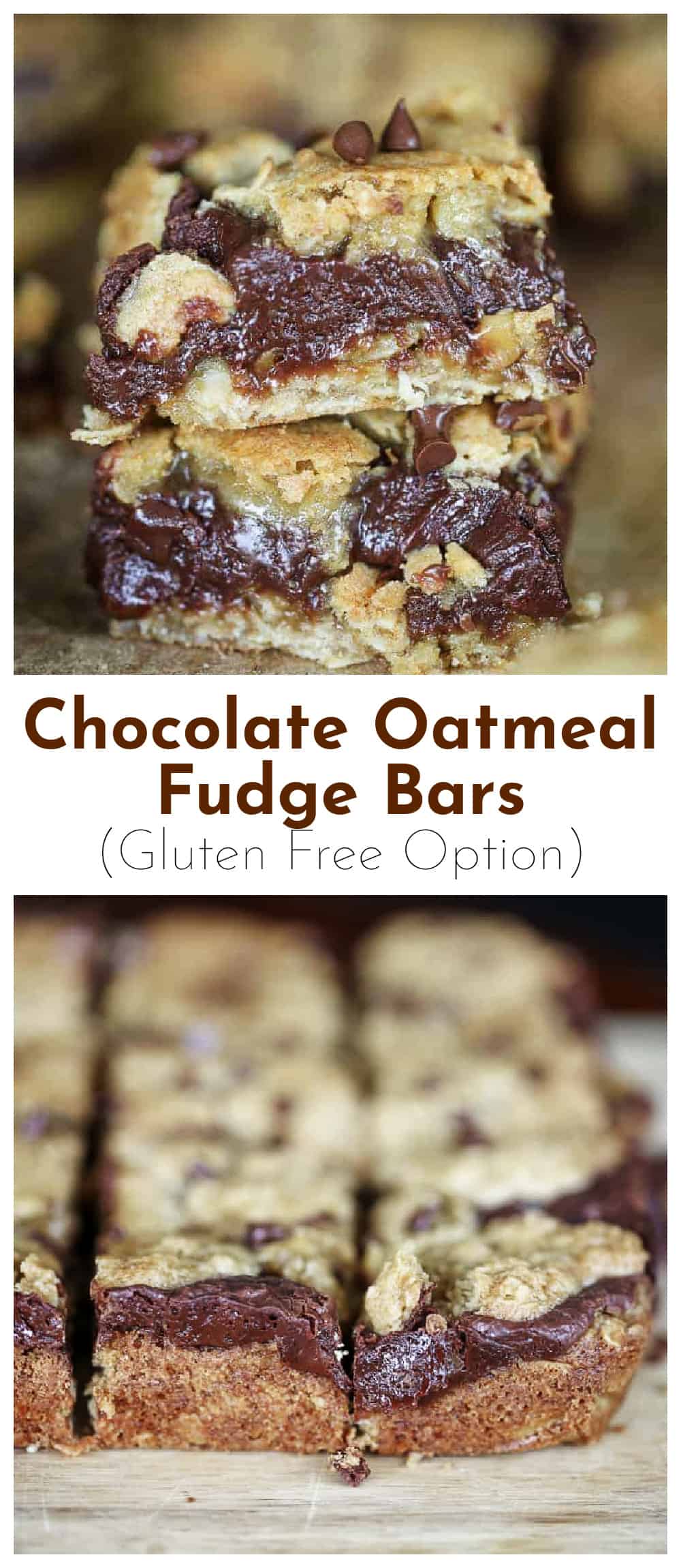 Chocolate Oatmeal Fudge Bars (Gluten Free Option) easy desserts for fall