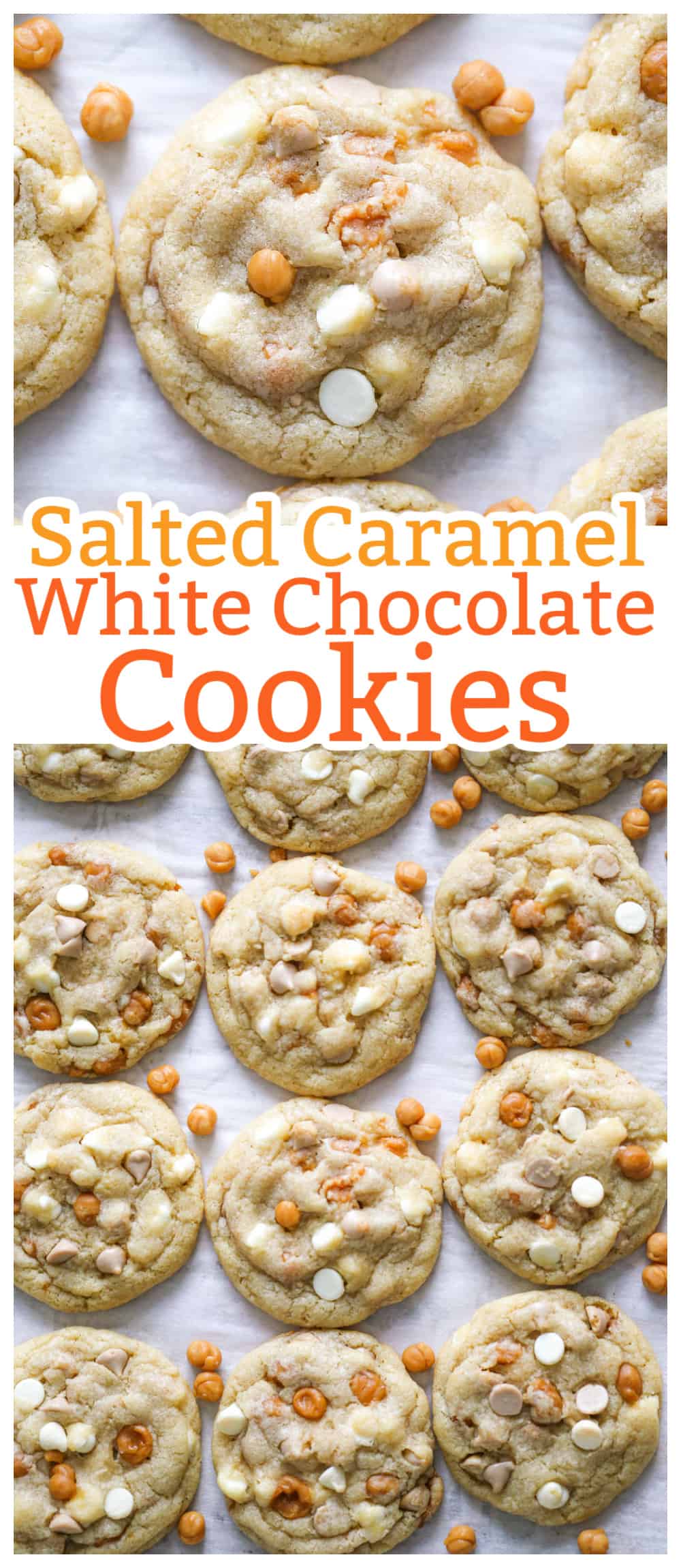 Salted Caramel White Chocolate Cookies easy recipes desserts for fall