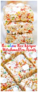 Rainbow Rice Krispie Marshmallow Treats