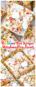 Rainbow Rice Krispie Marshmallow Treats