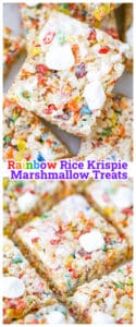 Rainbow Rice Krispie Marshmallow Treats