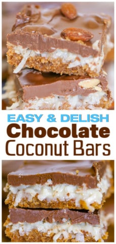 Chocolate Coconut Layered Bars