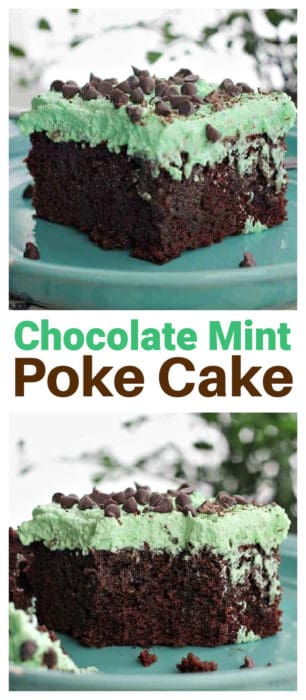 Holiday Chocolate Mint Poke Cake recipe
