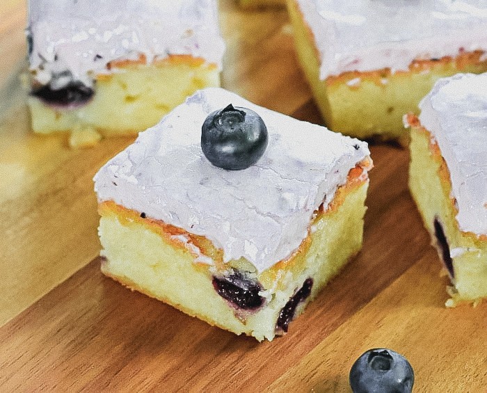 White Chocolate Blueberry Blondies