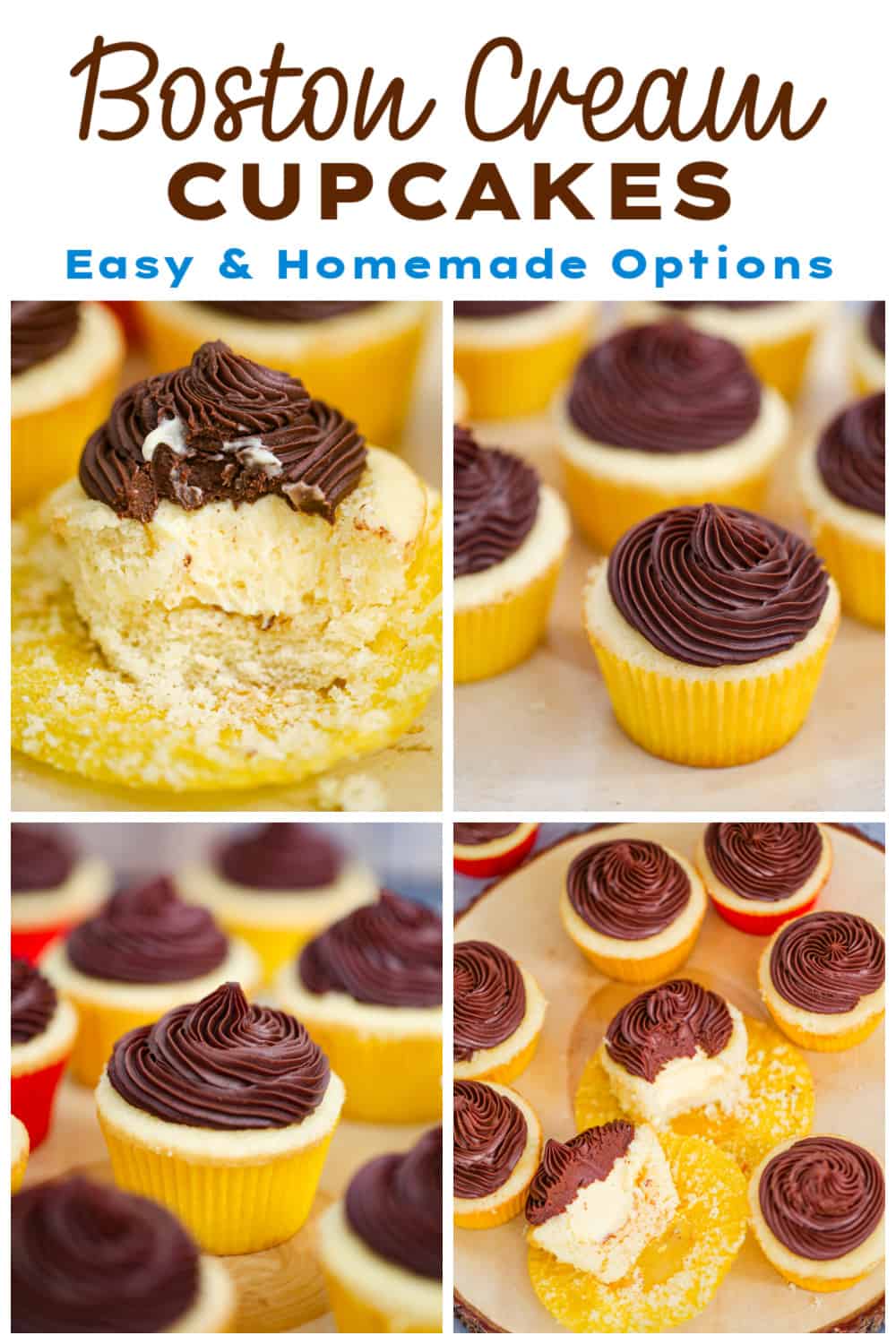 Boston Cream Cupcakes