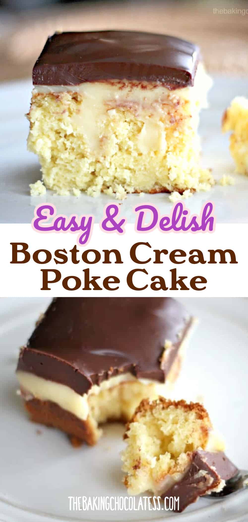 Boston Cream poke cake recipe