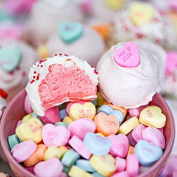 Valentine Candy Strawberry Cream Jello Truffles