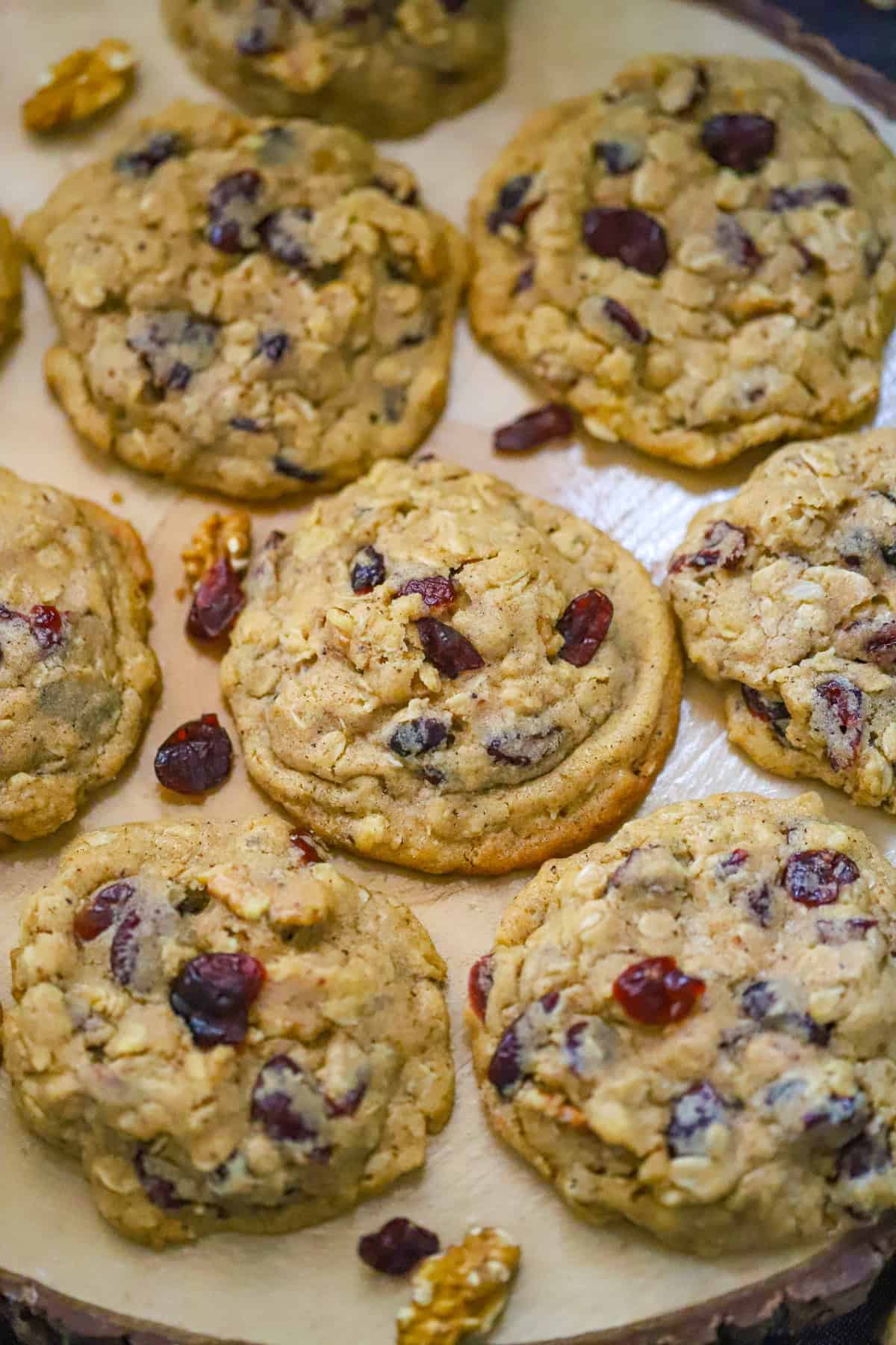 Brown Butter Cranberry Walnut Oatmeal Cookies