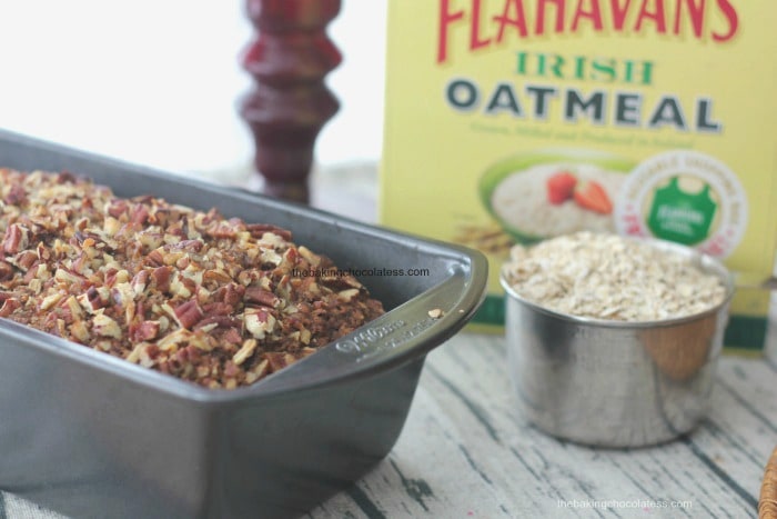 Mimi's Carrot Cake Oat Pecan Loaf - healthy carrot cake bread with oats