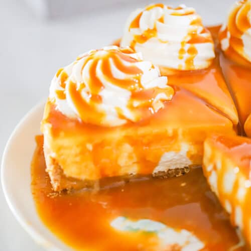Easiest No Bake Salted Caramel Cheesecake