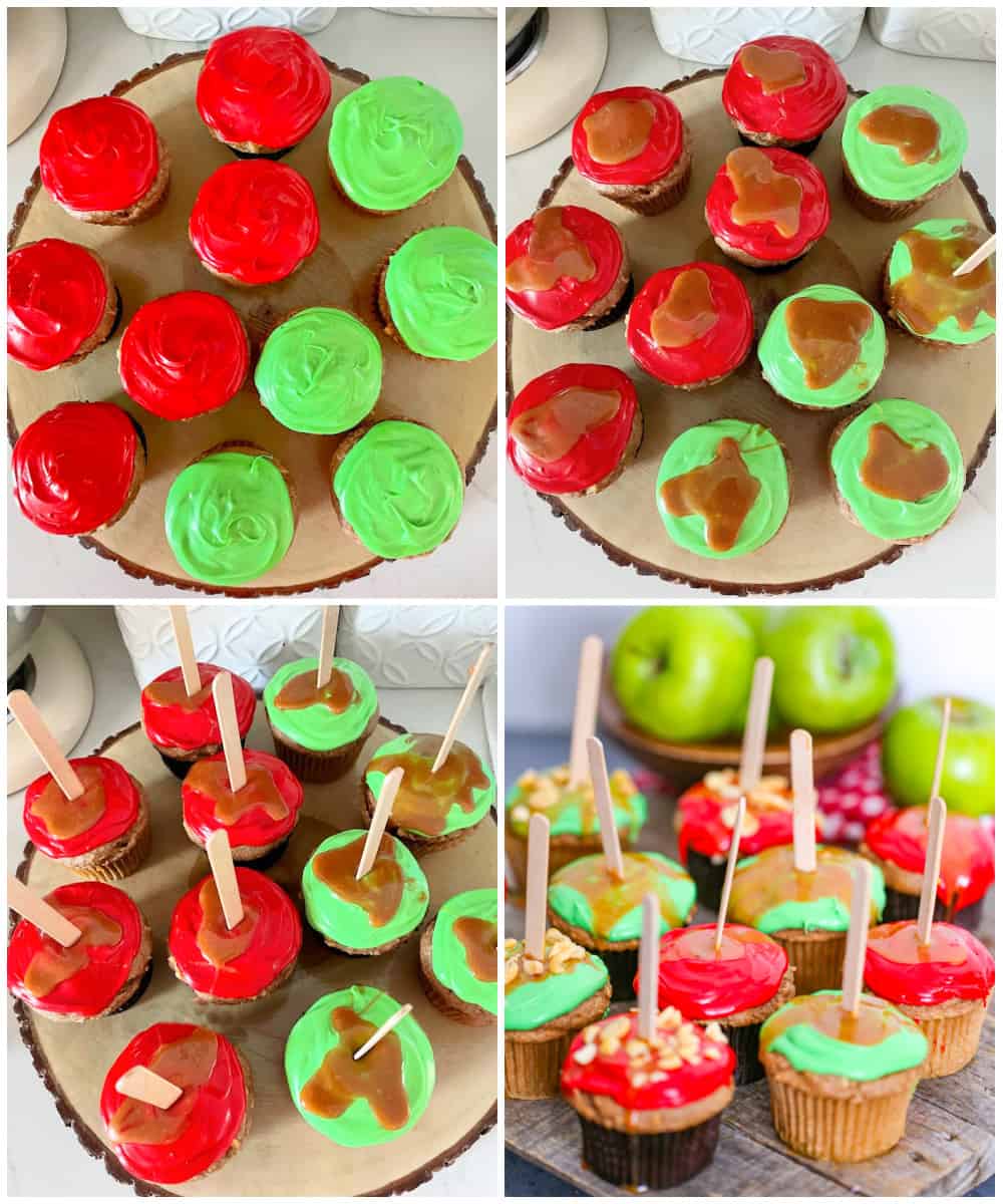 Caramel Apple Cupcakes recipe salted buttercream frosting