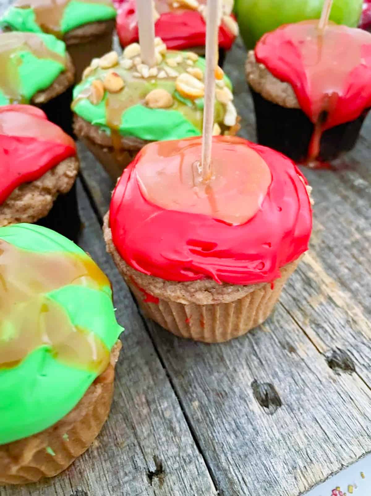 Caramel Apple Cupcakes recipe salted buttercream frosting