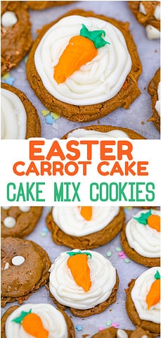 Easy Carrot Cake Cookies with Cream Cheese Frosting