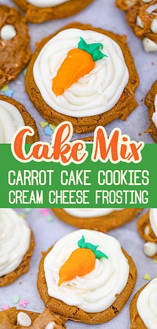 Easy Carrot Cake Cookies with Cream Cheese Frosting
