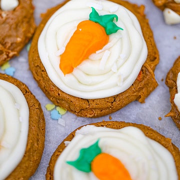 Easy Carrot Cake Cookies with Cream Cheese Frosting