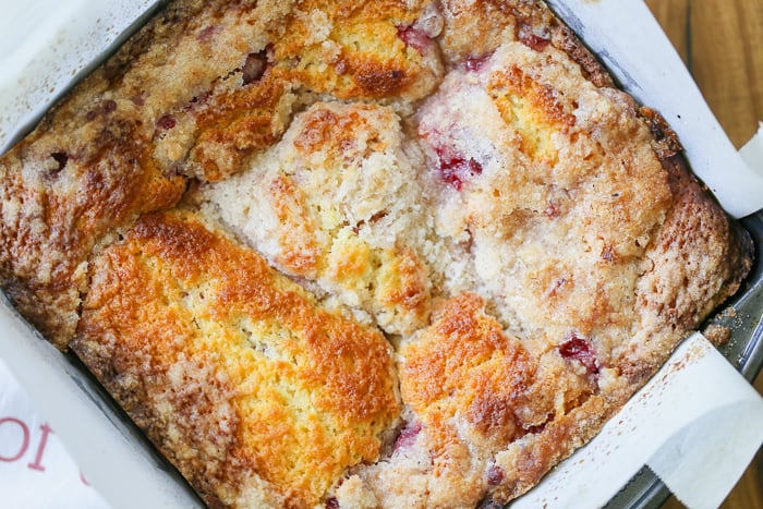 Sour Cherry Cobbler Coffee Cake Recipe