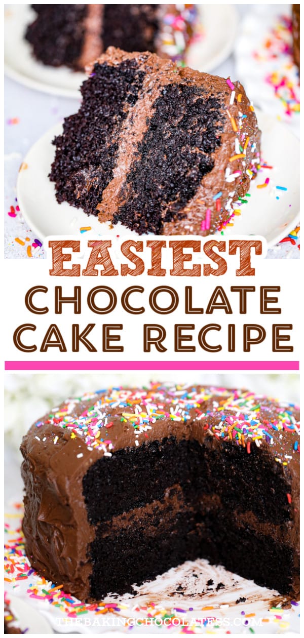Super Easy Chocolate Cake Recipe with Super Easy Chocolate Frosting