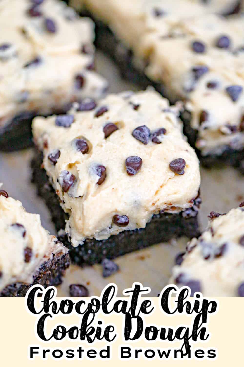 Cookie Dough Frosted Brownies perfect for Valentine's day