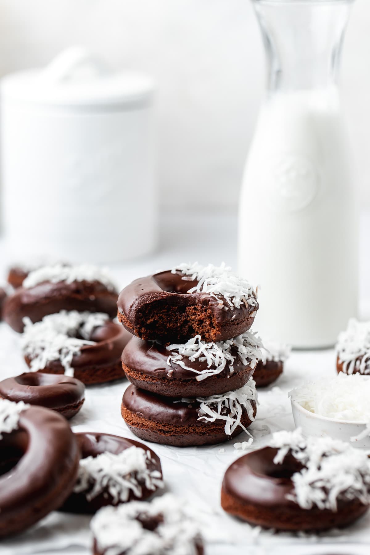 chocolate coconut donuts
