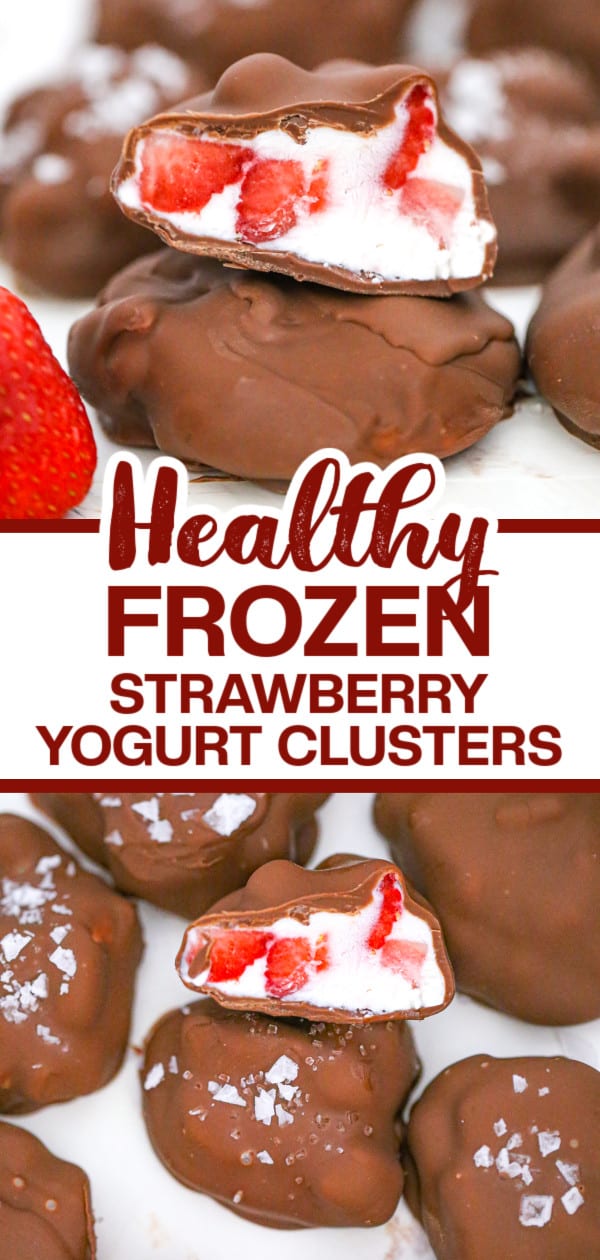 Easy Frozen Strawberry Yogurt Clusters