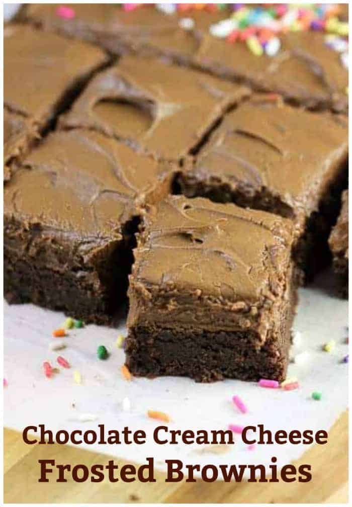 Chocolate Cream Cheese Frosted Brownies