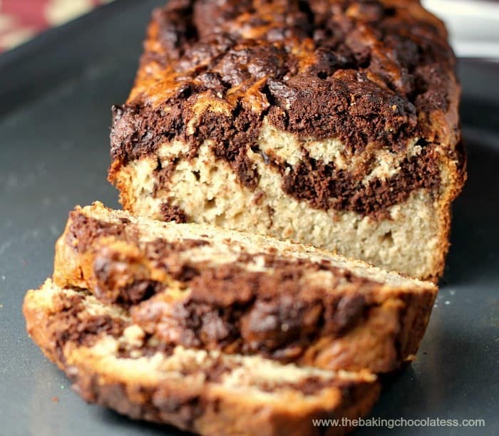 Chocolate Swirl Peanut Butter Lovers Banana Bread