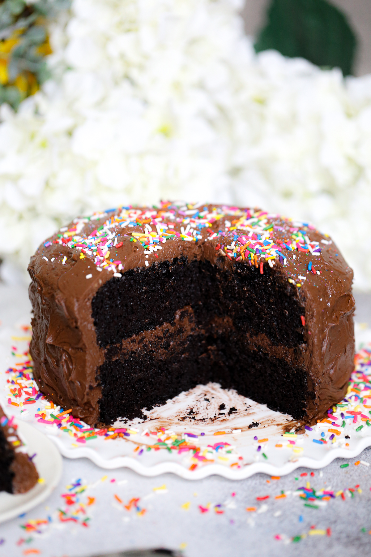 best chocolate cake with super easy chocolate frosting recipe