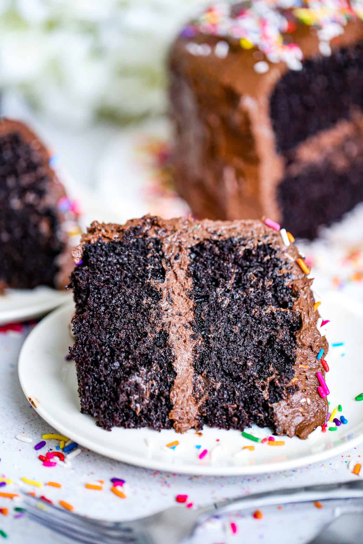 best chocolate cake with super easy chocolate frosting easy Recipe
