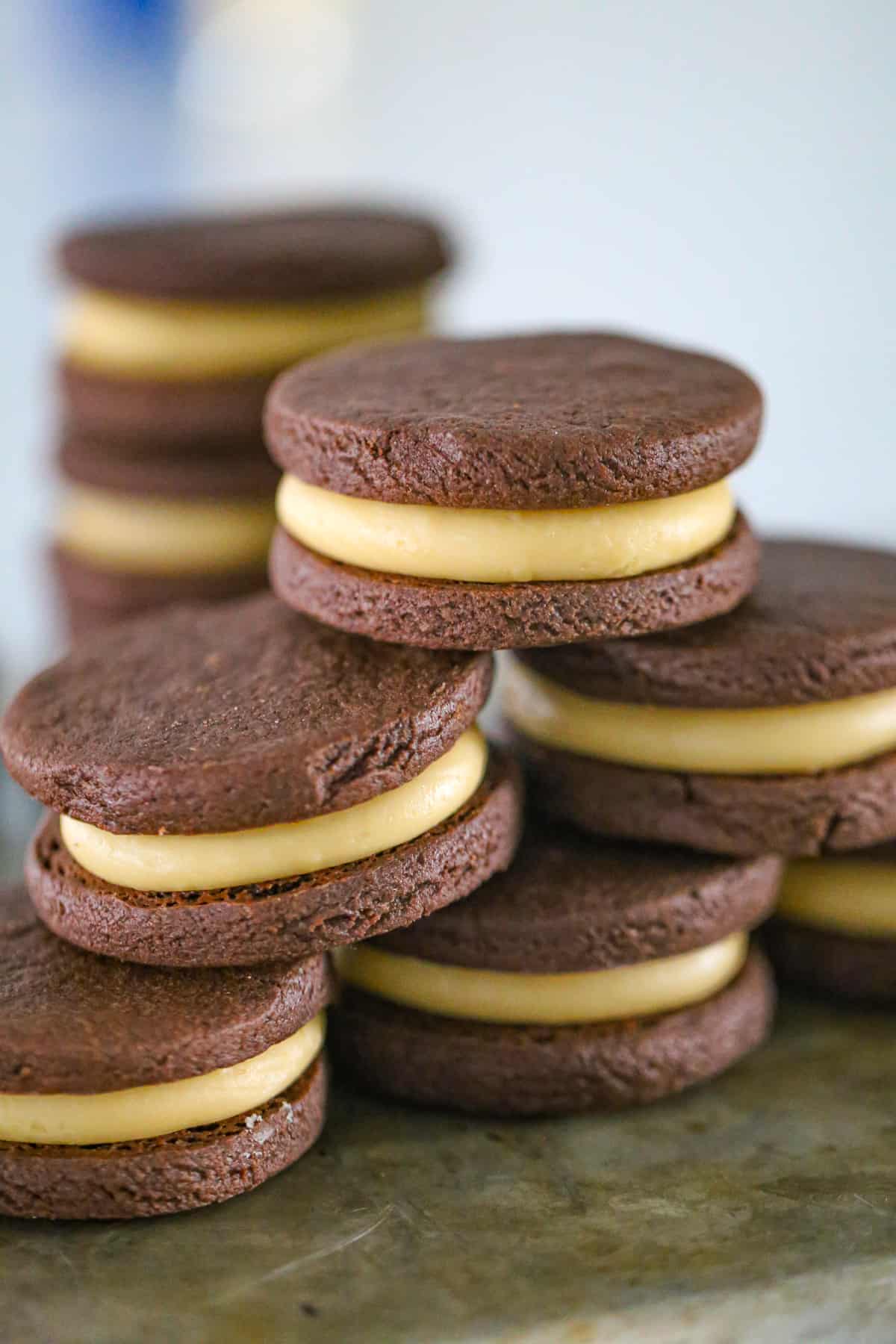 Butterscotch-Filled Chocolate Sandwich Cookies christmas recipe