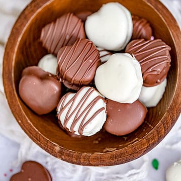 Chocolate Covered Peanut Butter Valentine Hearts