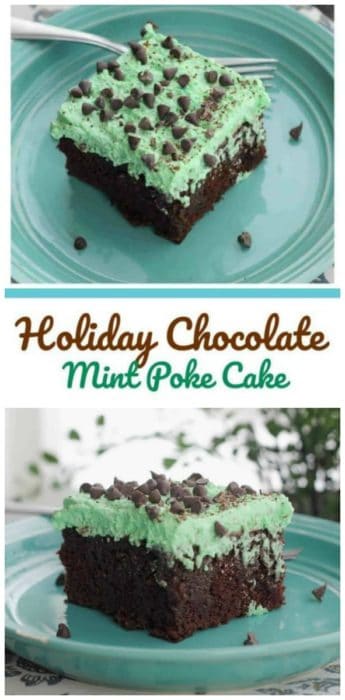 Holiday Chocolate Mint Poke Cake recipe