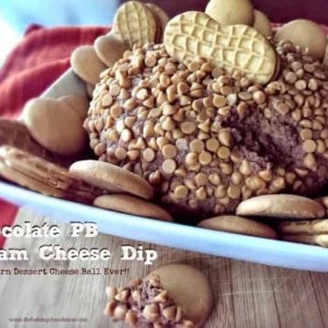 Chocolate PB Cream Cheese Dip {It's SO Incredibly Good!}