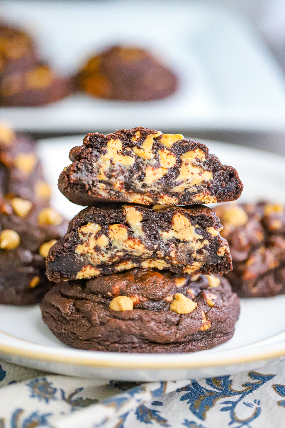 CHOCOLATE PEANUT BUTTER CHIP LEVAIN COOKIES