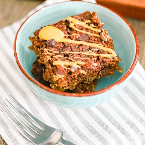 Healthy Baked Chocolate Brownie Oatmeal